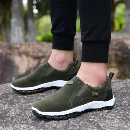 Men's Slip-On Hiking Shoes – Anti-Slip Waterproof Outdoor Sneakers
