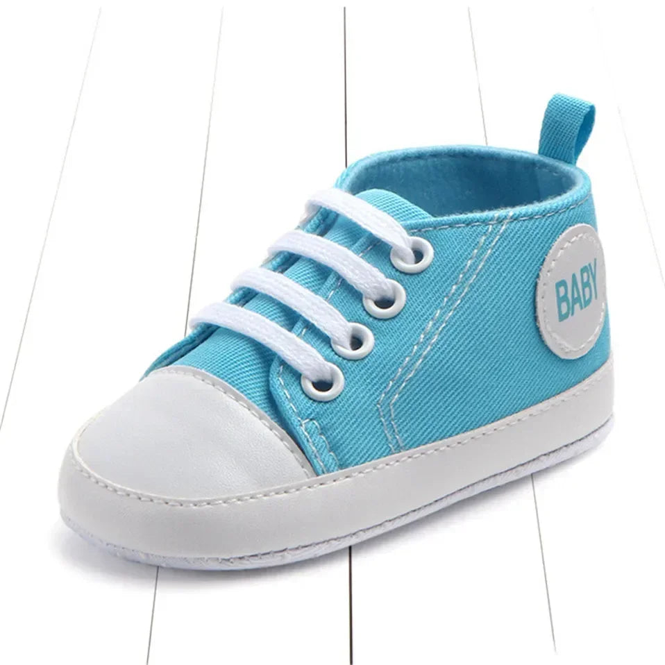 Baby Canvas Sneakers – Soft Sole First Walkers for Boys & Girls