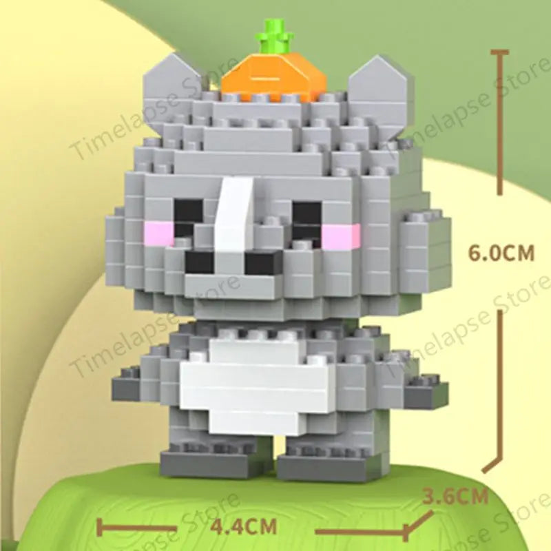 Cute Animal Mini Building Blocks Kit – DIY Micro Brick Figures for Girls