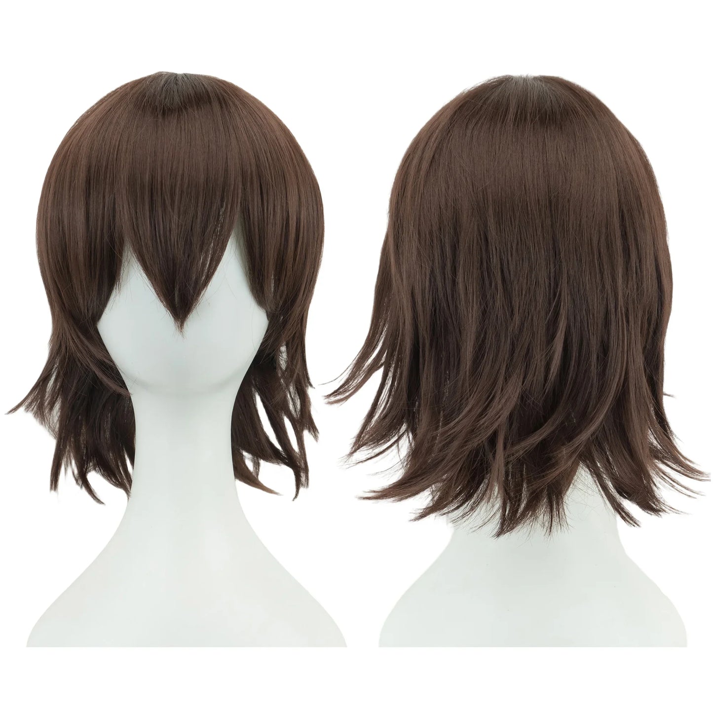 Short Bob Cosplay Wig Synthetic 12 Inch with Bangs