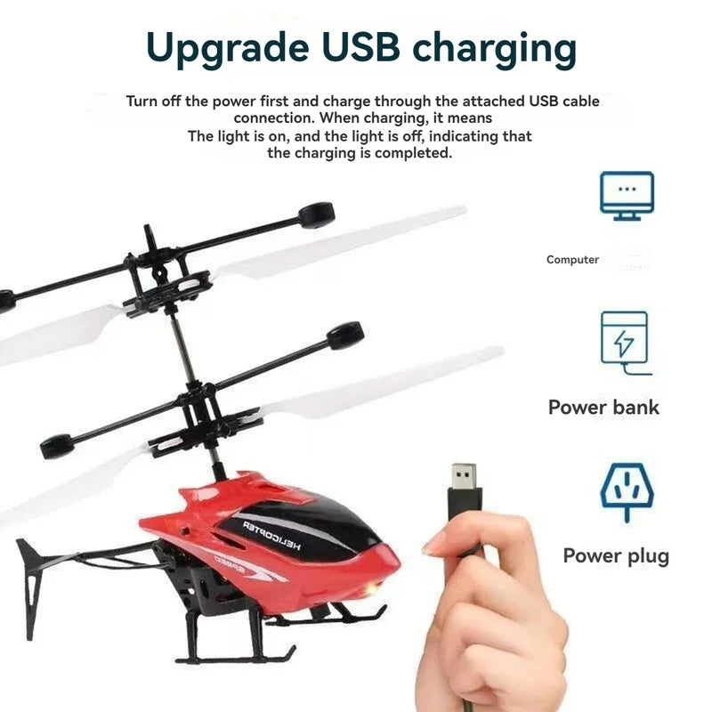 RC Mini Helicopter Toy – Rechargeable Remote Control Aircraft for Kids