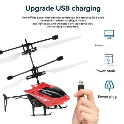 RC Mini Helicopter Toy – Rechargeable Remote Control Aircraft for Kids