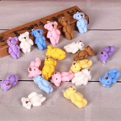 Mini Teddy Bear Plush Toys – 20pcs 4cm Kawaii Jointed Stuffed Bears