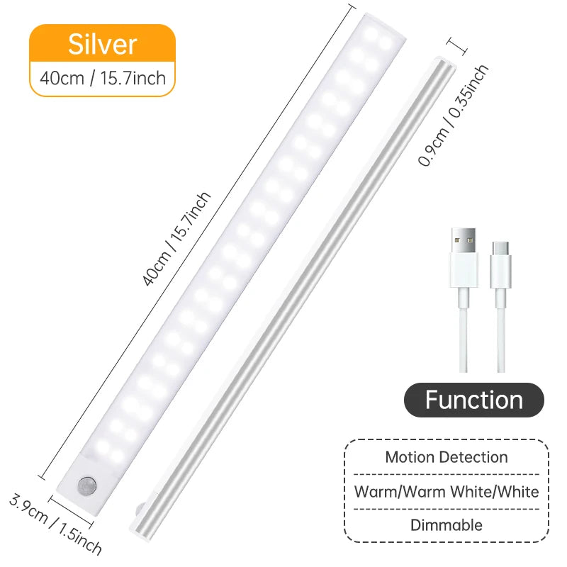 USB Rechargeable Motion Sensor LED Light – Cabinet & Wardrobe