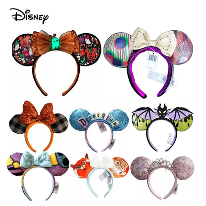 Disney Mickey Minnie Ears Headband – Sequin Bow Costume Cosplay
