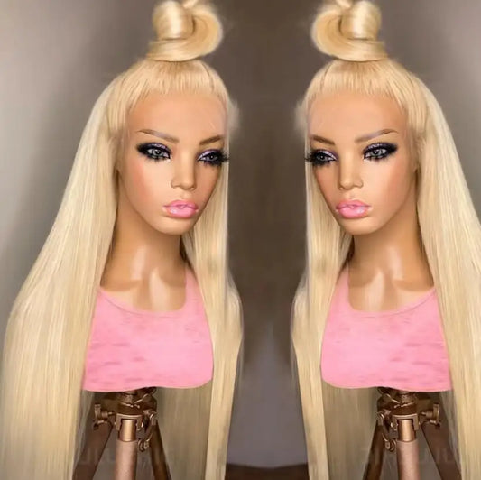 613 Blonde Bone Straight HD Lace Front Wig – Human Hair