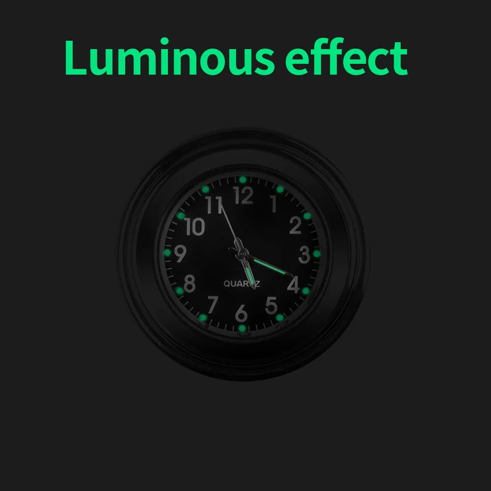 Handlebar Clock – Luminous Quartz Watch for Motorcycle & Bicycle
