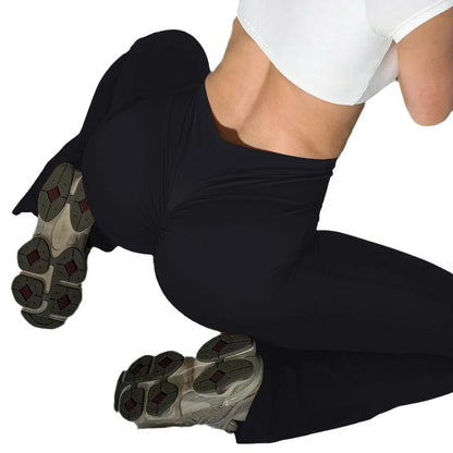 Butt Lifting Scrunch Flare Leggings – Women's High Waist Yoga Pants