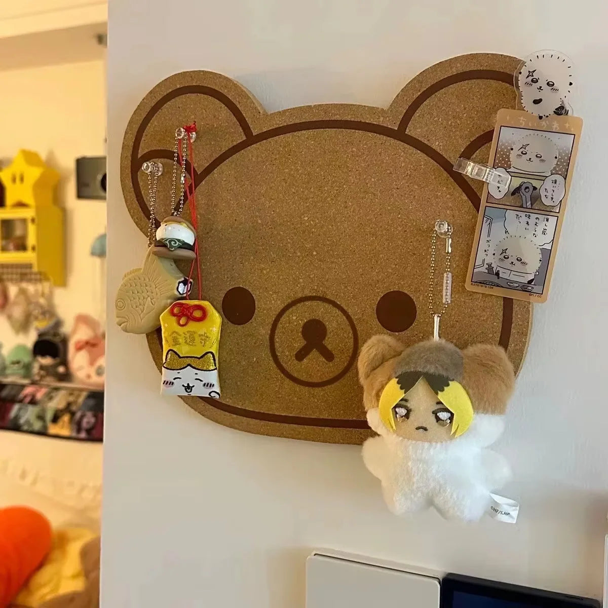 Rilakkuma Bear Felt Wall Panel – Kids Room Decor 9.4x11.8in