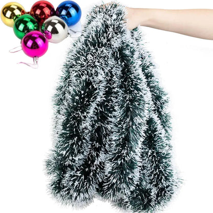 Christmas Tinsel Garland with Decorative Bows