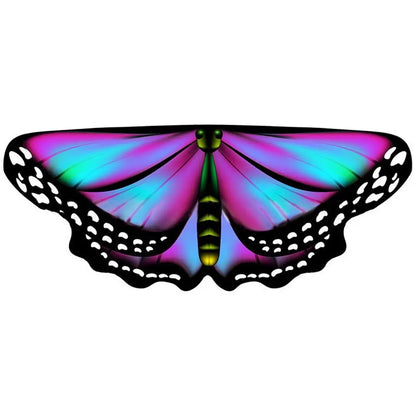 Kids Butterfly Wings Cape – Girls Fairy Costume Shawl