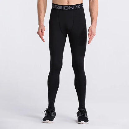 Men's Compression Leggings – Dry Fit Gym Training Tights