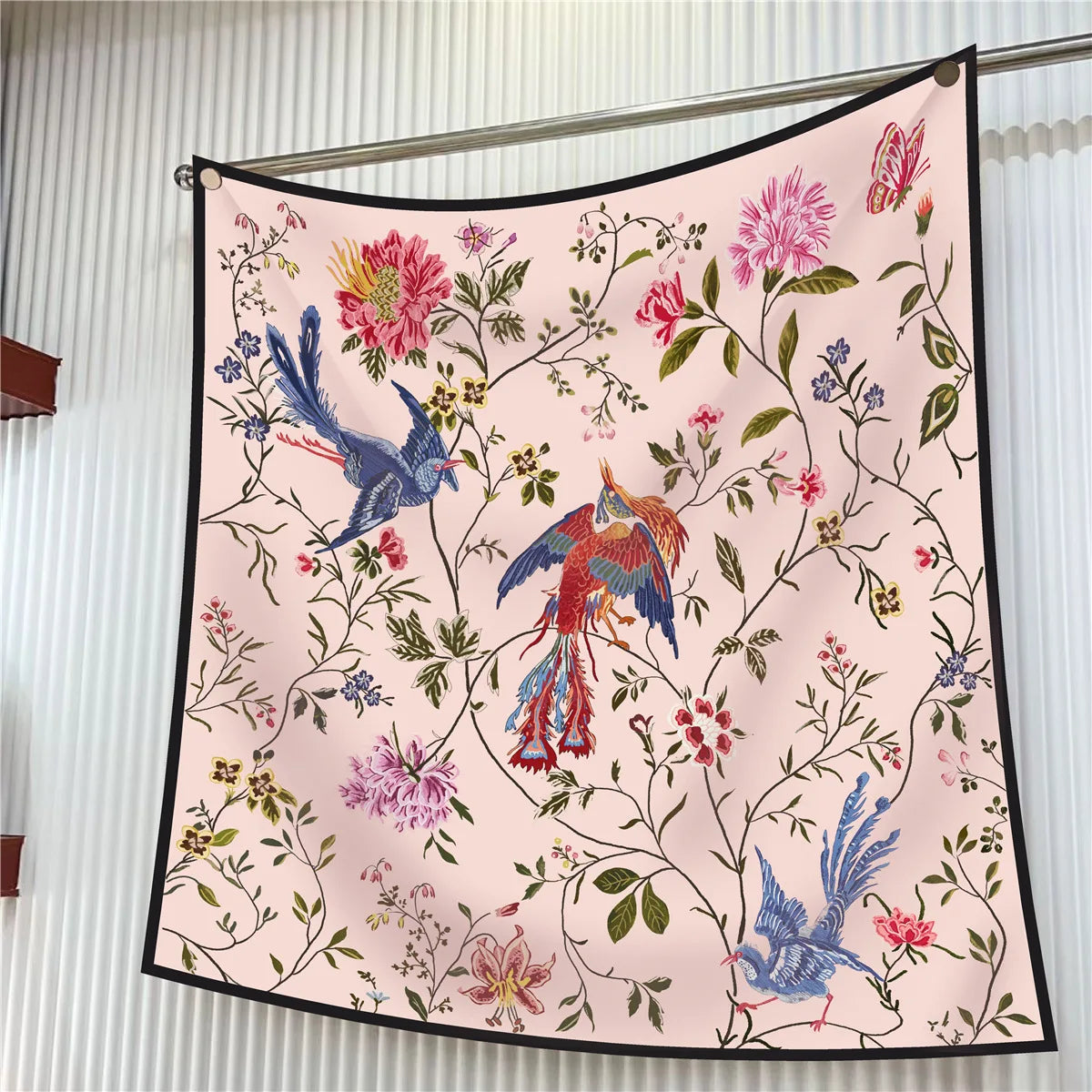 Luxury Silk Square Scarf Women Floral Paisley Print 90cm