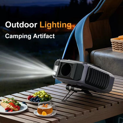 Waist Clip Fan Portable Hands-Free Fan with Power Bank & LED