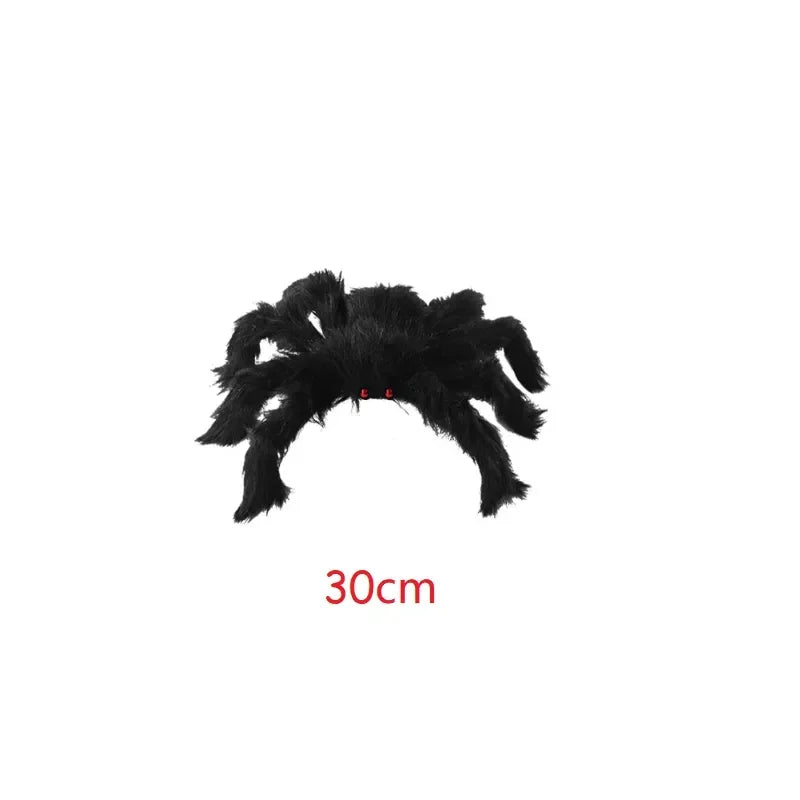 Giant Plush Black Spider Halloween Decoration – Multiple Sizes