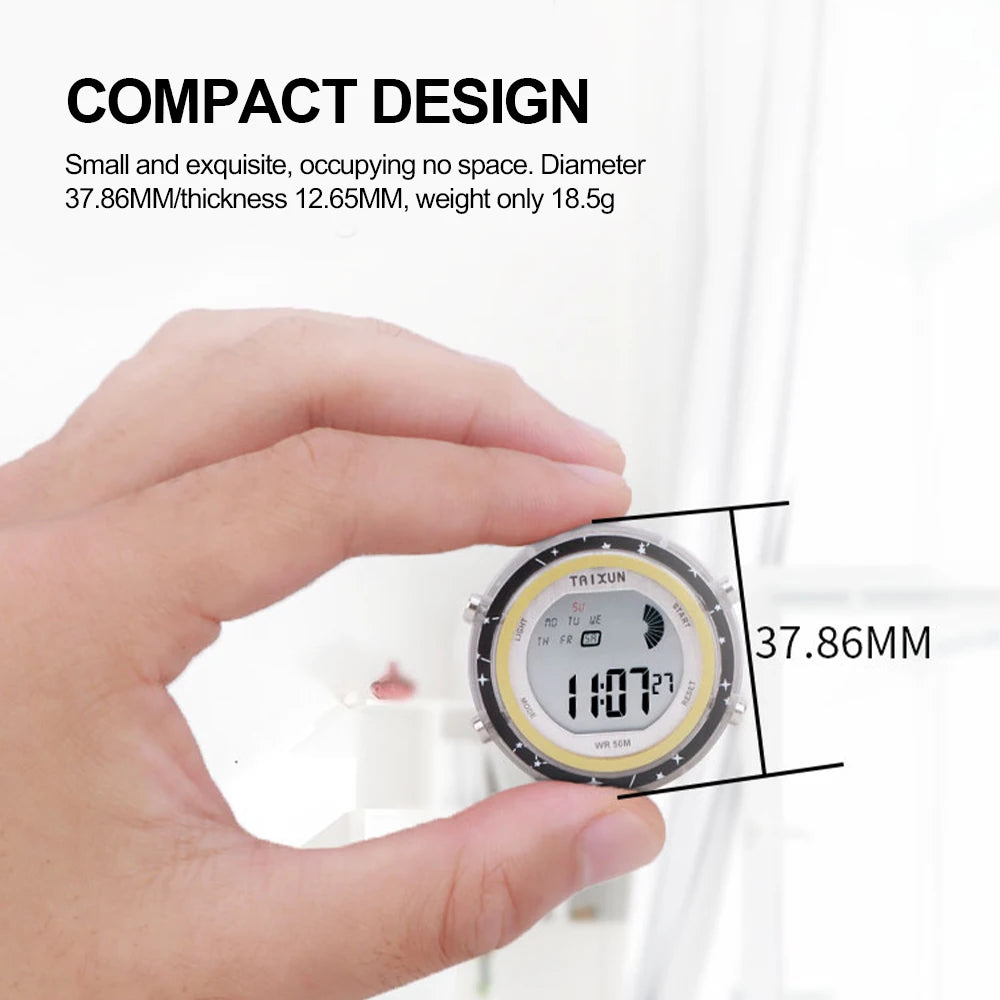Waterproof Motorcycle Digital Clock – Stick-On Dashboard Watch