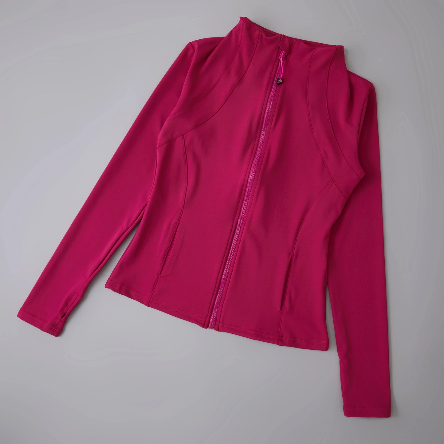 Women's Zip-Up Athletic Jacket – Slim Fit Running Sports Coat