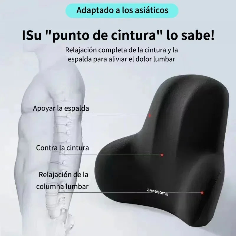 Memory Foam Lumbar Support Cushion for Car, Office & Gaming Chairs