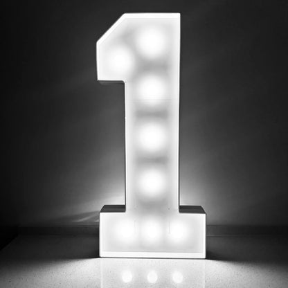 Light-Up Marquee Number 0-9 | 28.7" LED Party Decoration