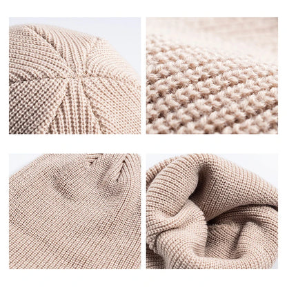 Knit Winter Beanie – Unisex Solid Color Warm Hat