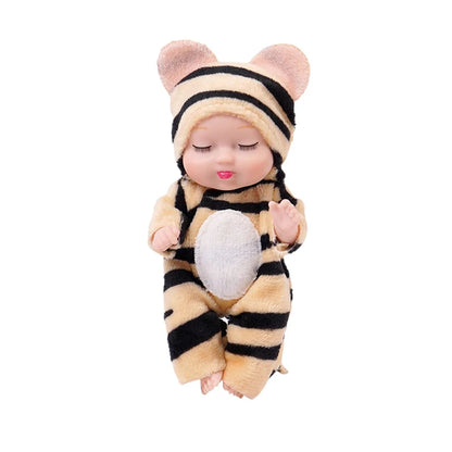 Mini Sleeping Baby Doll in Animal Costume – Cute Reborn Toy