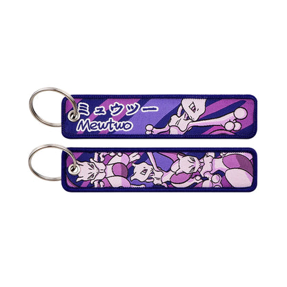 Anime Embroidered Keychain – Jet Tag Key Ring for Bags & Cars