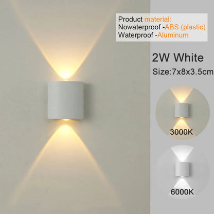 LED Wall Sconce Up Down Light – Modern Indoor Outdoor Wall Lamp