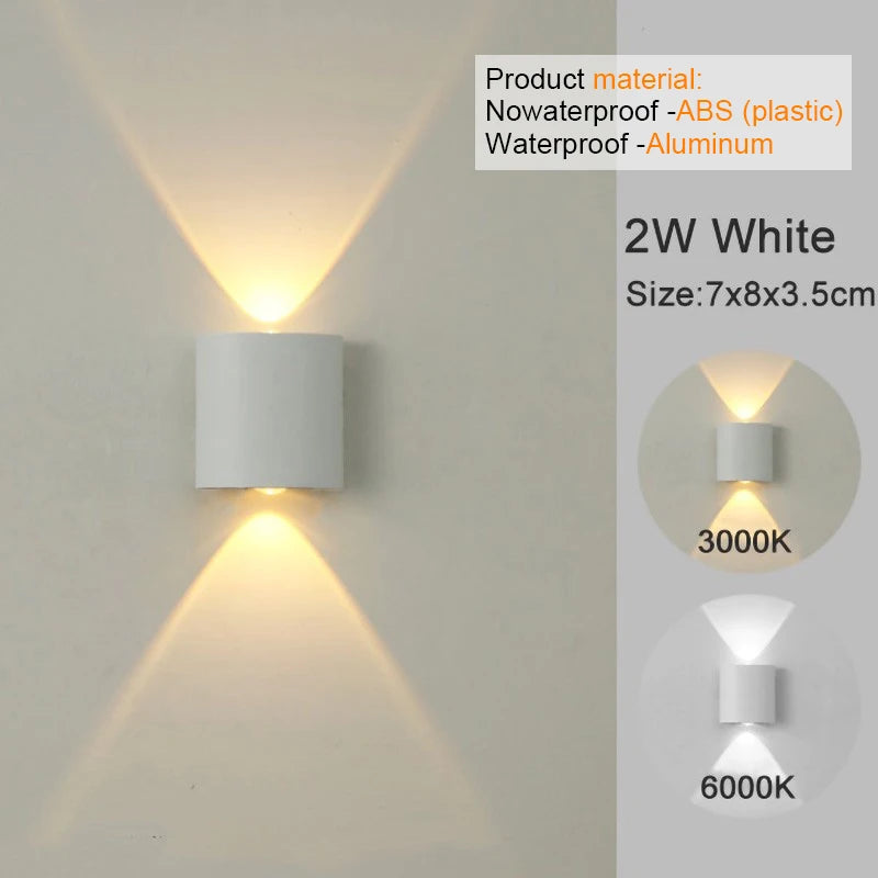 LED Wall Sconce Modern Up Down Indoor Outdoor Light Fixture