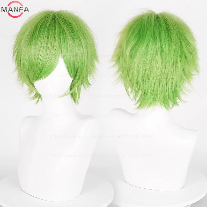 Short Straight Anime Cosplay Wig 30cm Multi-Color Unisex