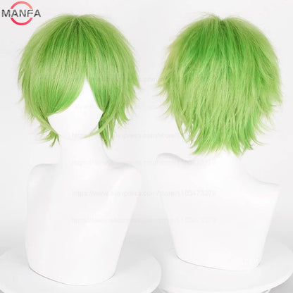 Short Straight Anime Cosplay Wig 30cm Multi-Color Unisex