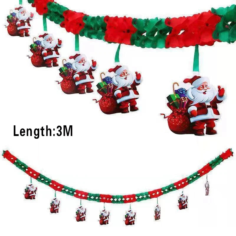 Christmas Door Cover – Santa Claus Holiday Decoration 35x73in