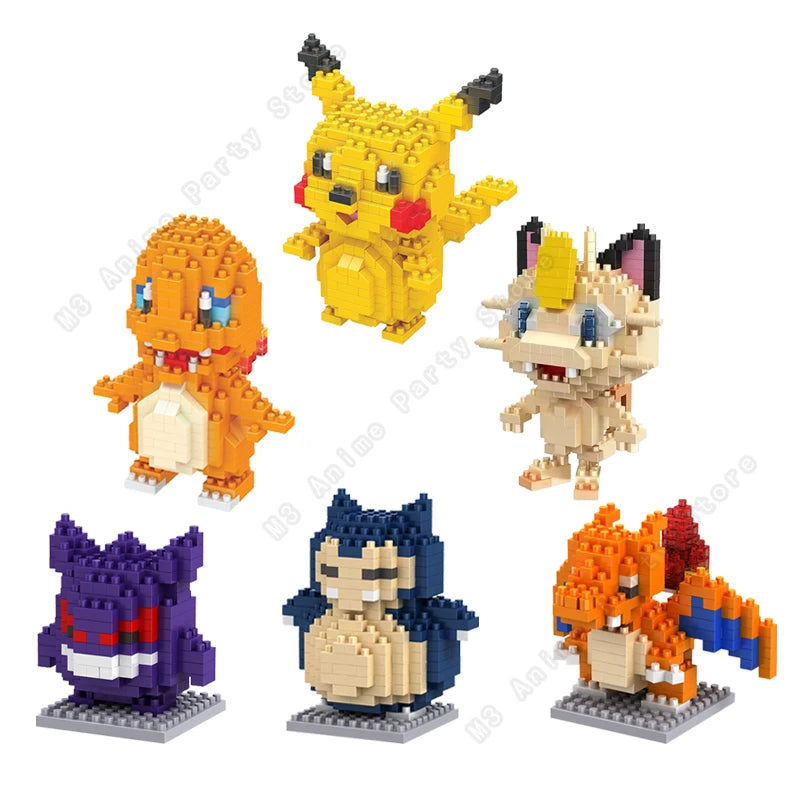Pokemon Micro Building Blocks Set – Pikachu, Gengar, Charizard & More