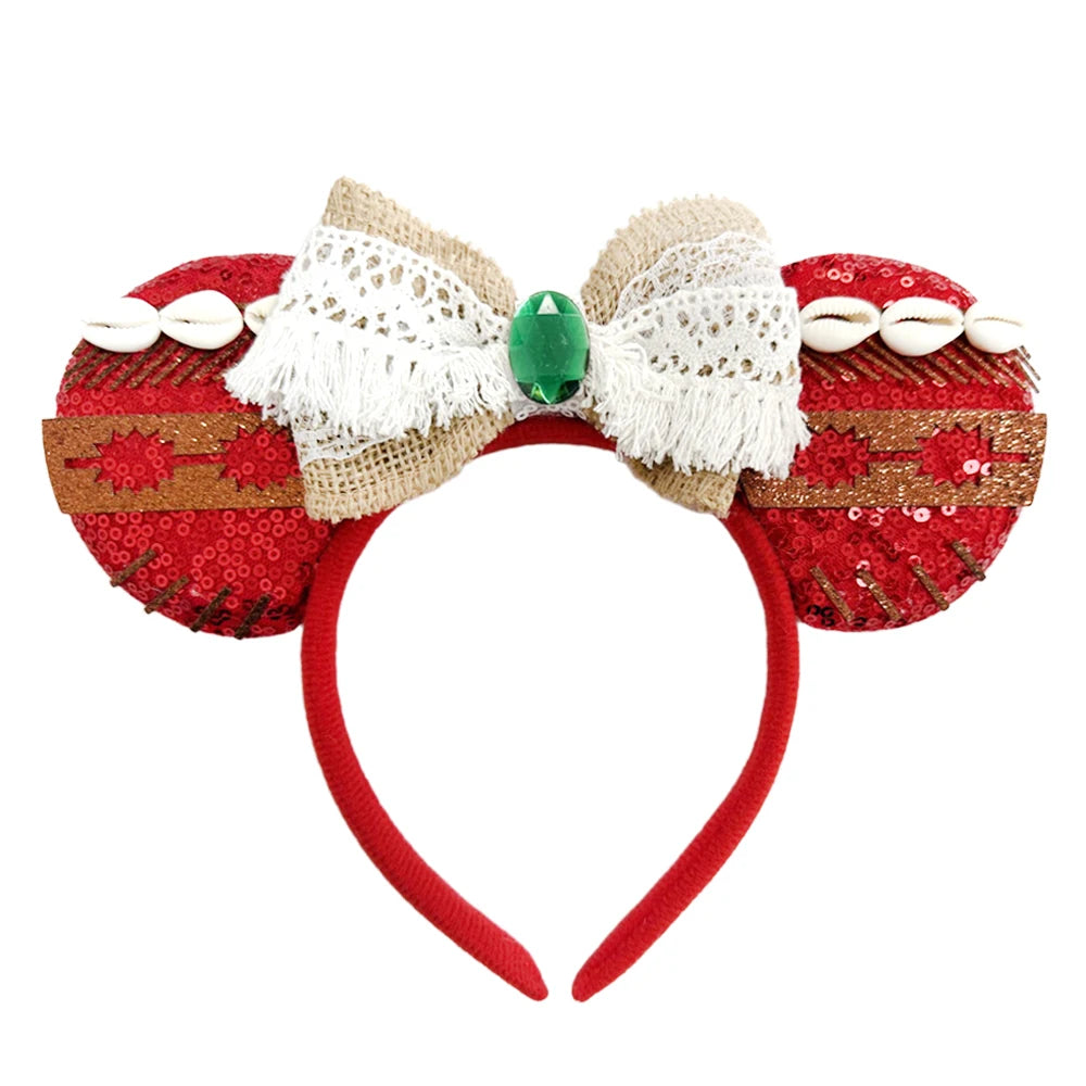 Mouse Ears Headband with Sequins & Bow – Kids & Adults