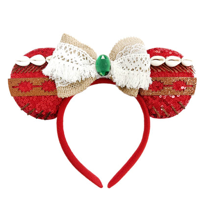Mouse Ears Headband with Sequins & Bow – Kids & Adults