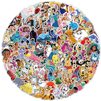 Disney Mix Cartoon Character Stickers (10/30/50/100 PCS)