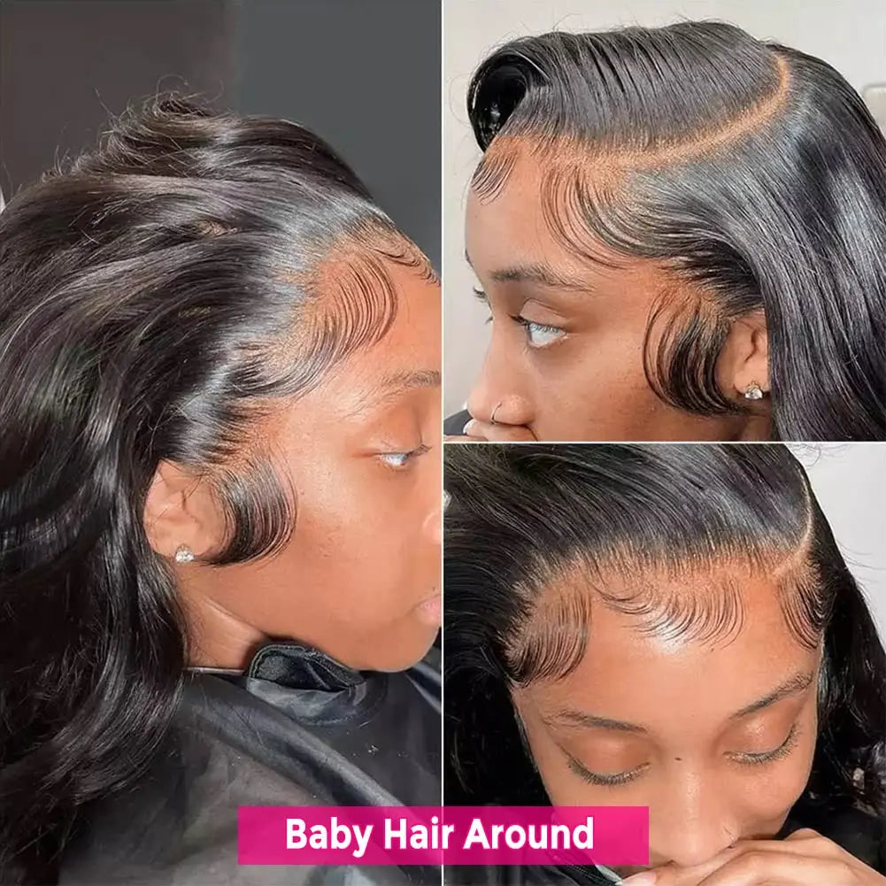 HD Lace Front Straight Human Hair Wig – 13x4 / 13x6 Glueless, 16–42 Inch