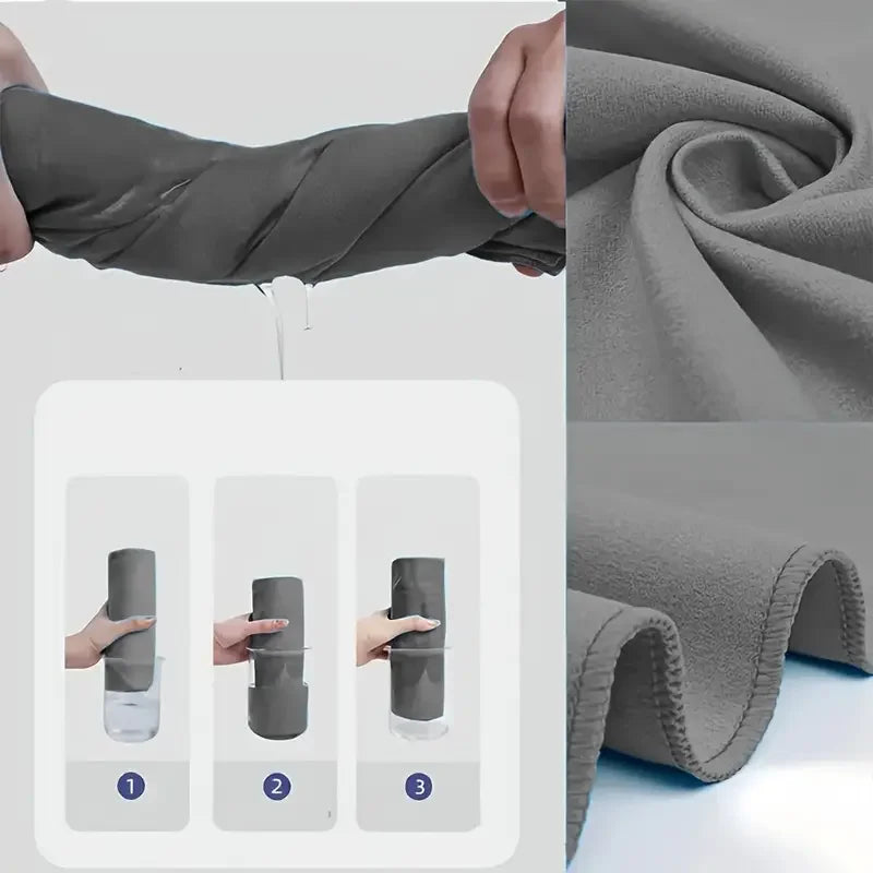 Microfiber Travel Towel – Quick-Dry, Super Absorbent & Compact