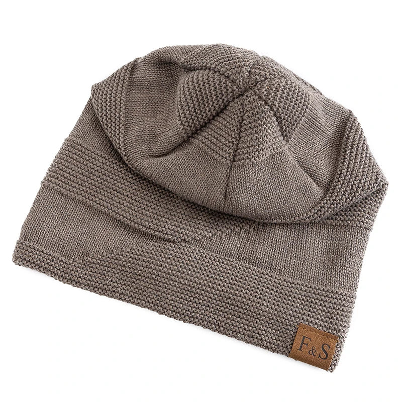 Fur Lined Slouchy Knit Beanie – Unisex Winter Hat