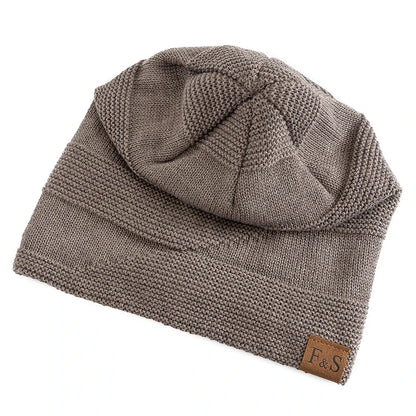 Fur Lined Slouchy Knit Beanie – Unisex Winter Hat