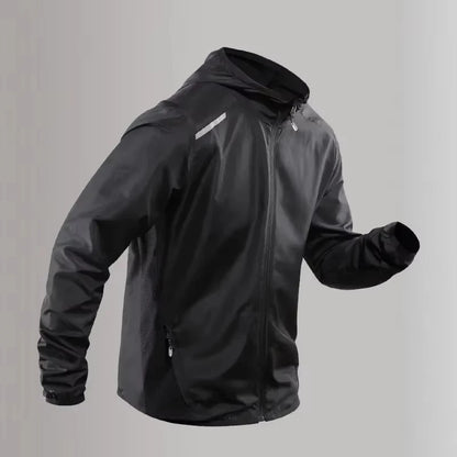 Men's Running Jacket Reflective Hooded Breathable Sportswear
