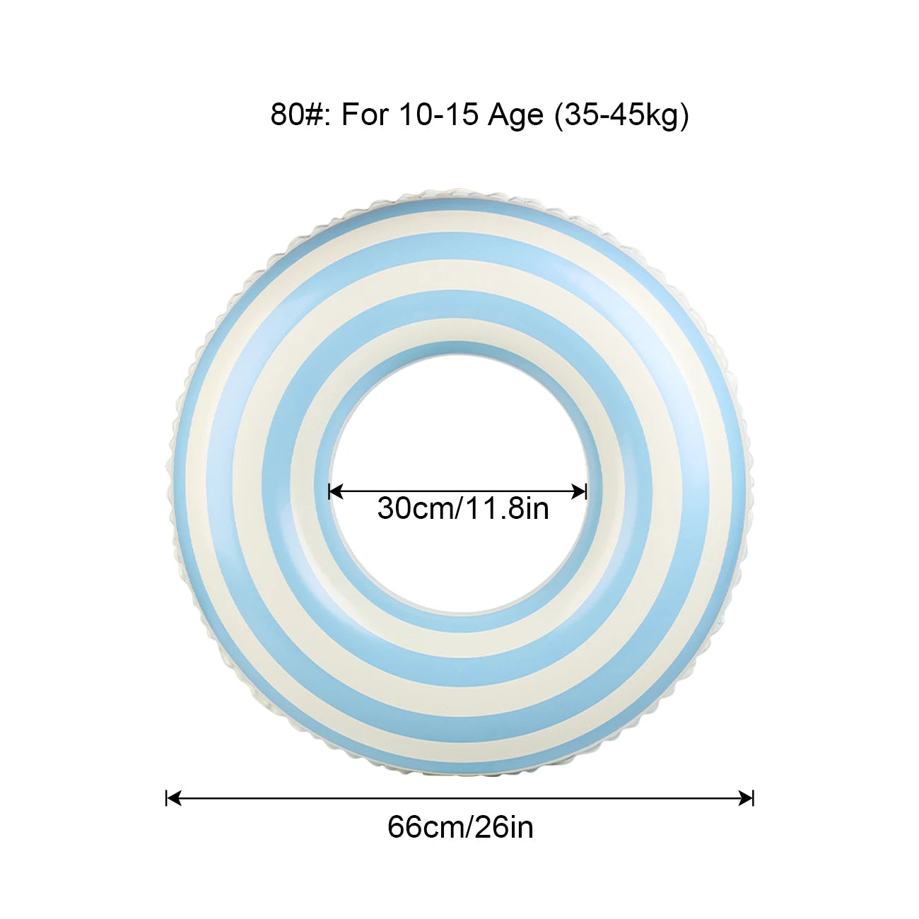 Inflatable Swim Ring Pool Float for Kids & Adults – Striped Inner Tube