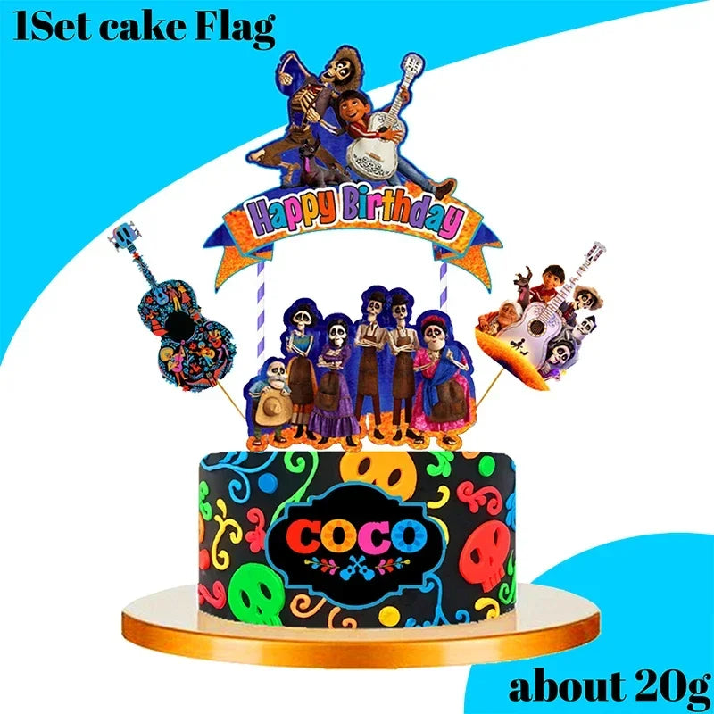 Coco Theme Birthday Party Supplies Tableware & Decorations Set