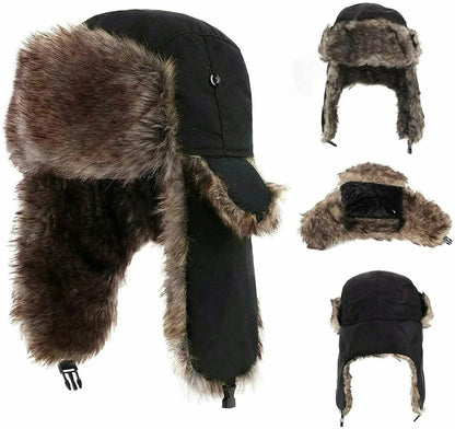 Winter Trapper Hat – Faux Fur Ushanka for Men & Women