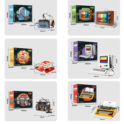 Retro Electronics DIY Building Block Set – Mini Bricks Toy