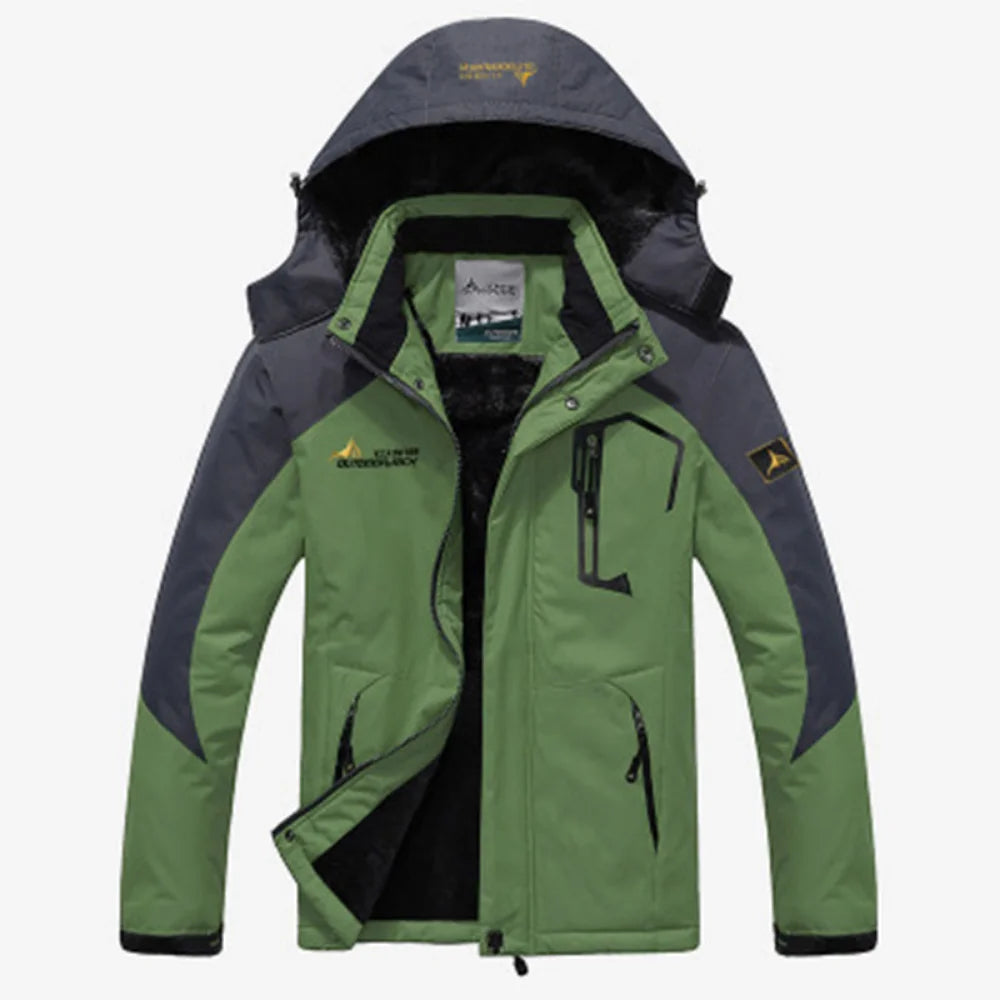 Men's Winter Parka – Thick Hooded Fur-Lined Military Anorak Coat