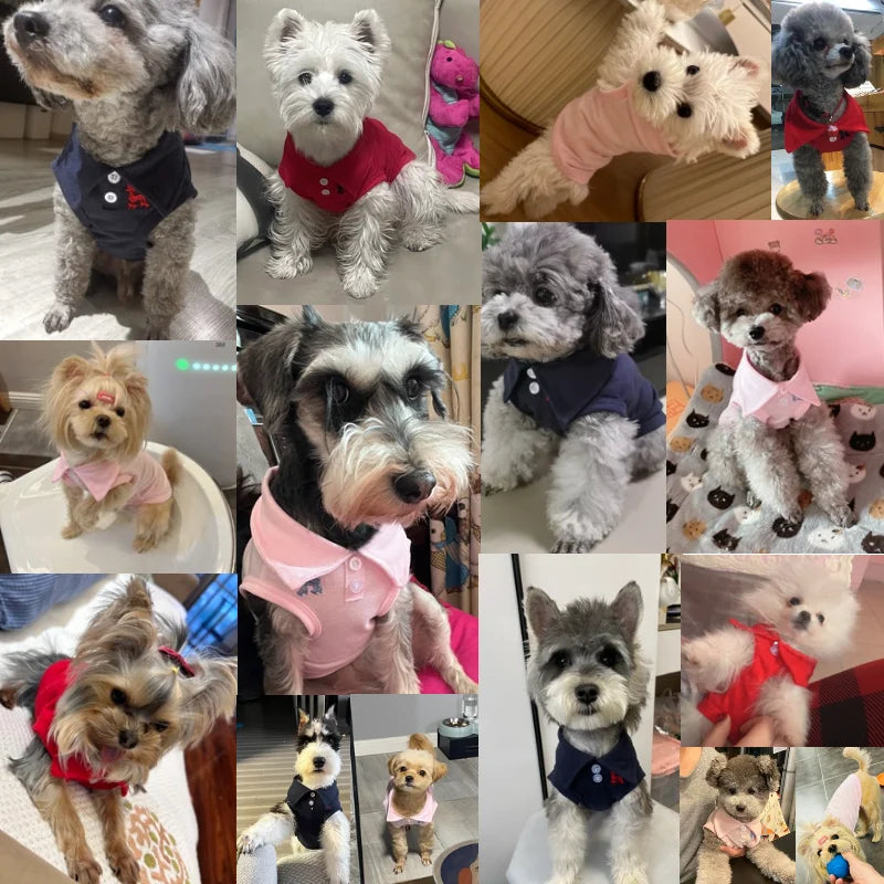 Dog Polo Shirt – Soft Breathable Cotton Pet Clothes