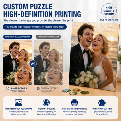Custom Photo Puzzle – Personalized Cardboard Jigsaw, 35 to 1000 Pieces