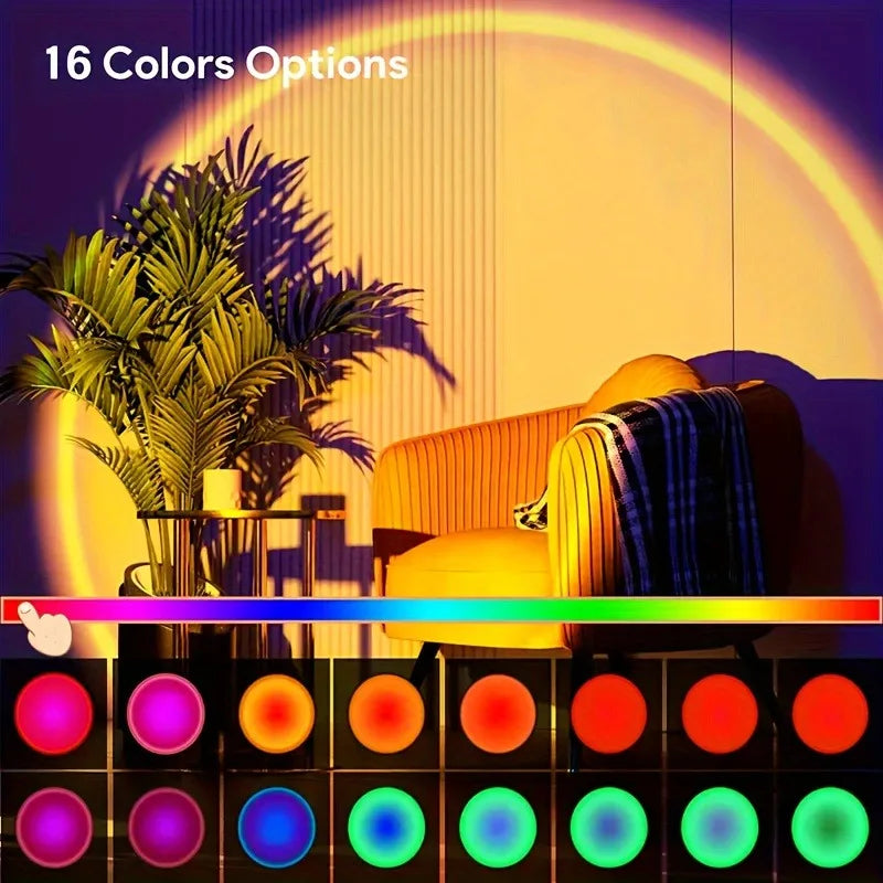 Sunset Projection Lamp 16 Colors RGB LED with Remote Control