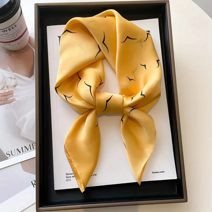 Silk Square Scarf for Women – 70cm Satin Neck Tie, Hair Bandana & Shawl Wrap