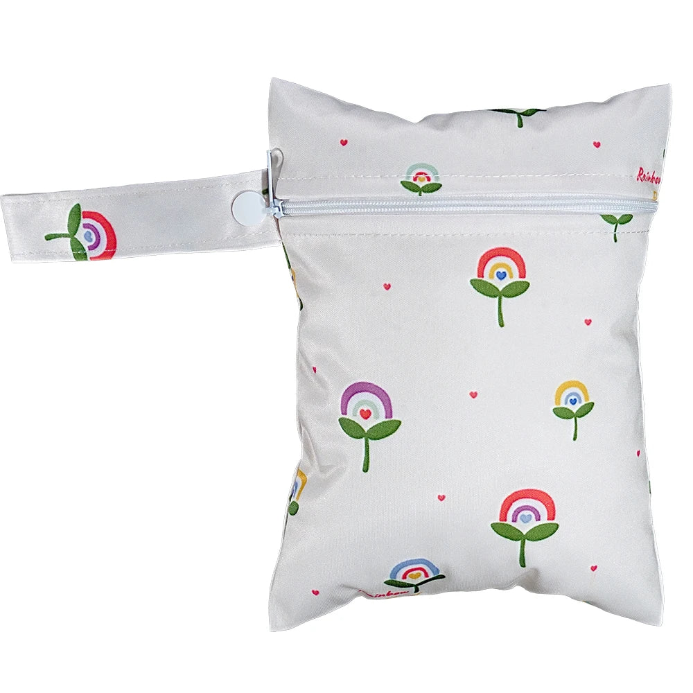 Waterproof Wet Dry Diaper Bag 20x25cm PUL Zipper Pouch